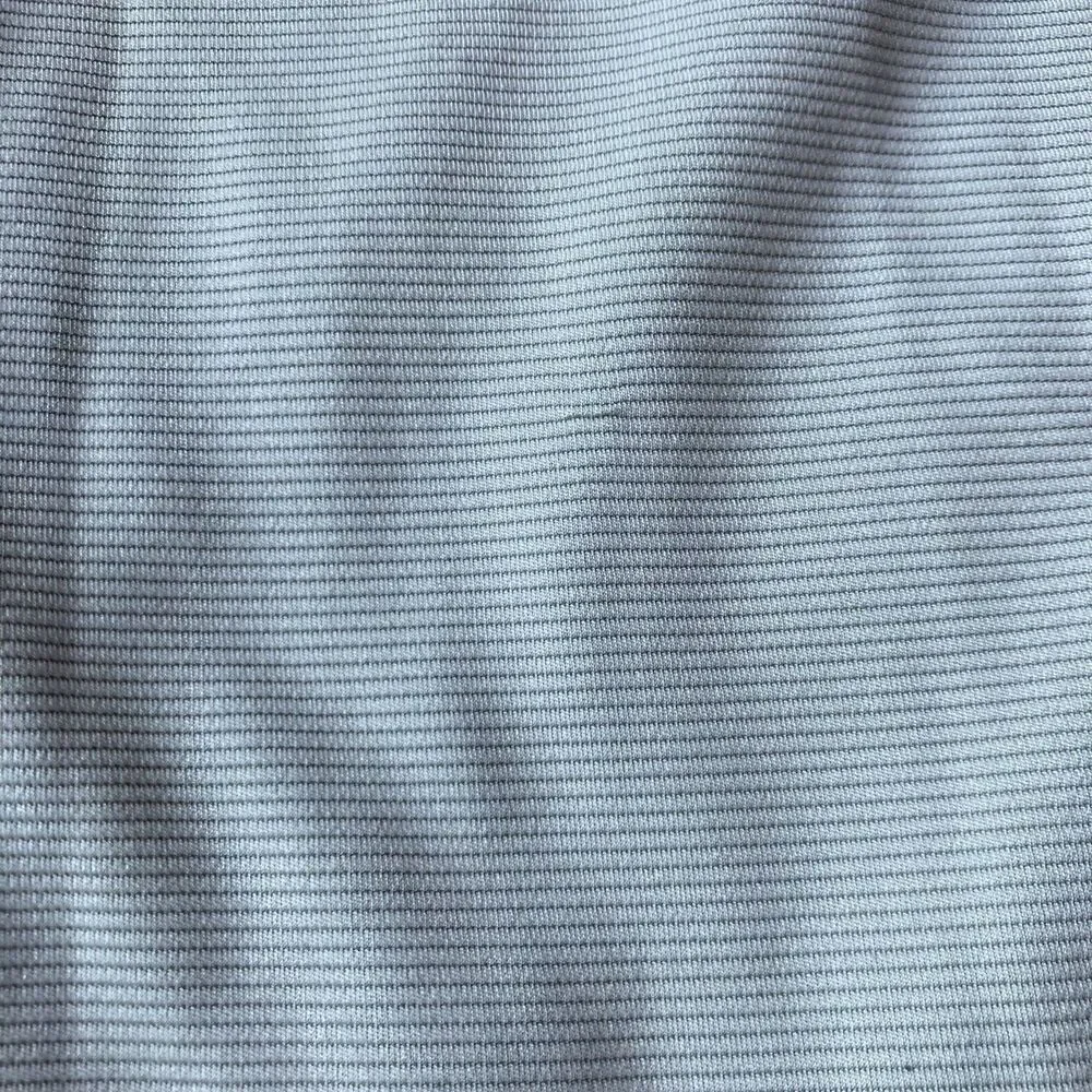 Cubavera Polo Shirt Sz M Mens Green Solid Color Ribbed Polyester Golf Casual - Picture 4 of 6